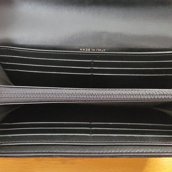 Authentic Chanel Paris-Hamburg CC Button Flap Wallet Chevron Suede Long - Picture 10 of 16